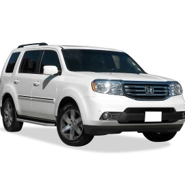 APS IB08RIG0Y - Flat Style Door-to-Door Polished Stainless Steel Running Boards