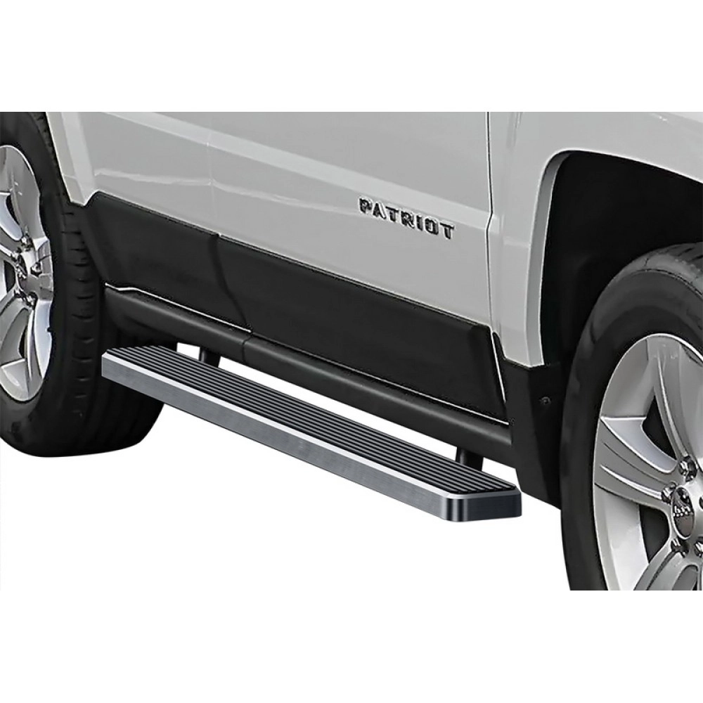 APS IB10EAI2C - 5" iStep Style Door-to-Door Hairline Stainless Steel Side Steps