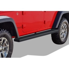 APS IB10EAJ7B - 5" iStep Style Door-to-Door Black Stainless Steel Side Steps