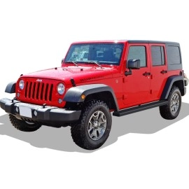 APS IB10EAJ7H - 5" iStep Style Door-to-Door Black Stainless Steel Side Steps