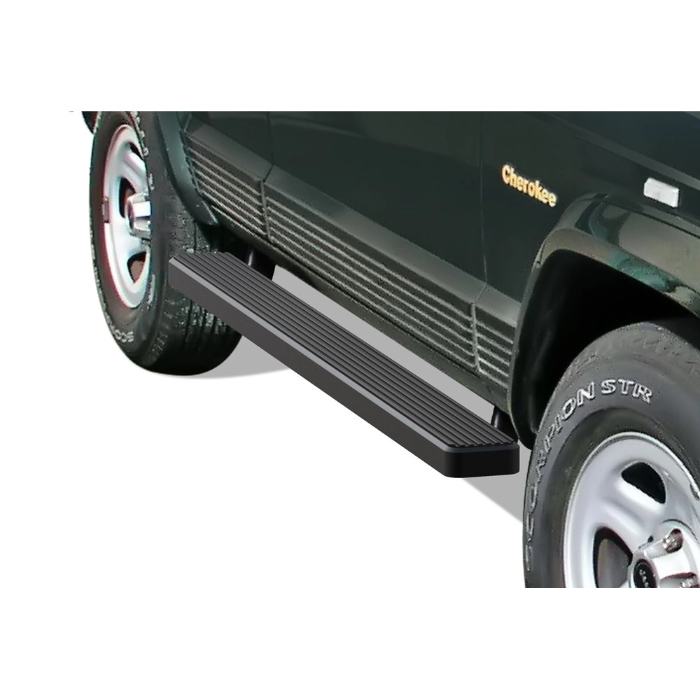 APS IB10EBA7B - 5" iStep Style Door-to-Door Black Stainless Steel Side Steps