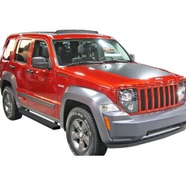 APS IB10EBA9B - 5" iStep Style Door-to-Door Black Stainless Steel Side Steps