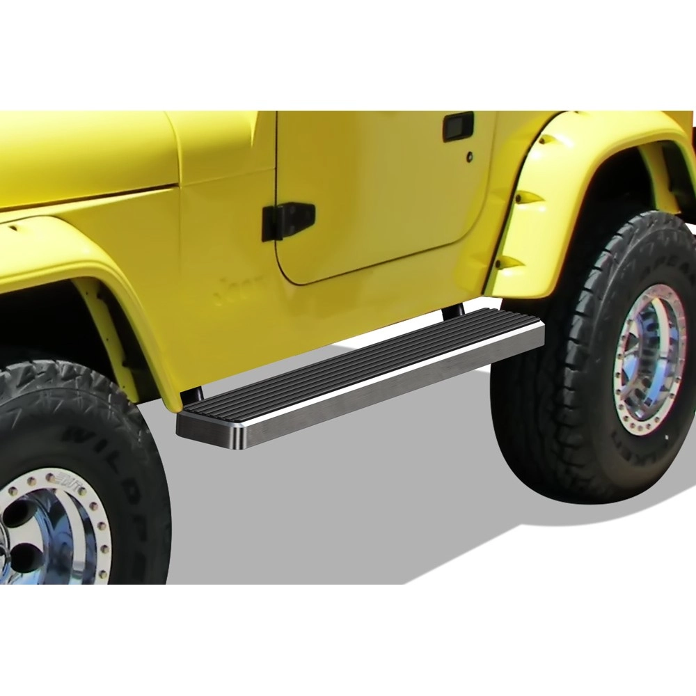 APS IB10EJH4A - 5" iStep Style Door-to-Door Hairline Stainless Steel Side Steps