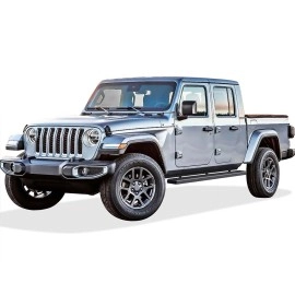 APS IB10FAA5B - 6" iStep Style Door-to-Door Black Stainless Steel Side Steps