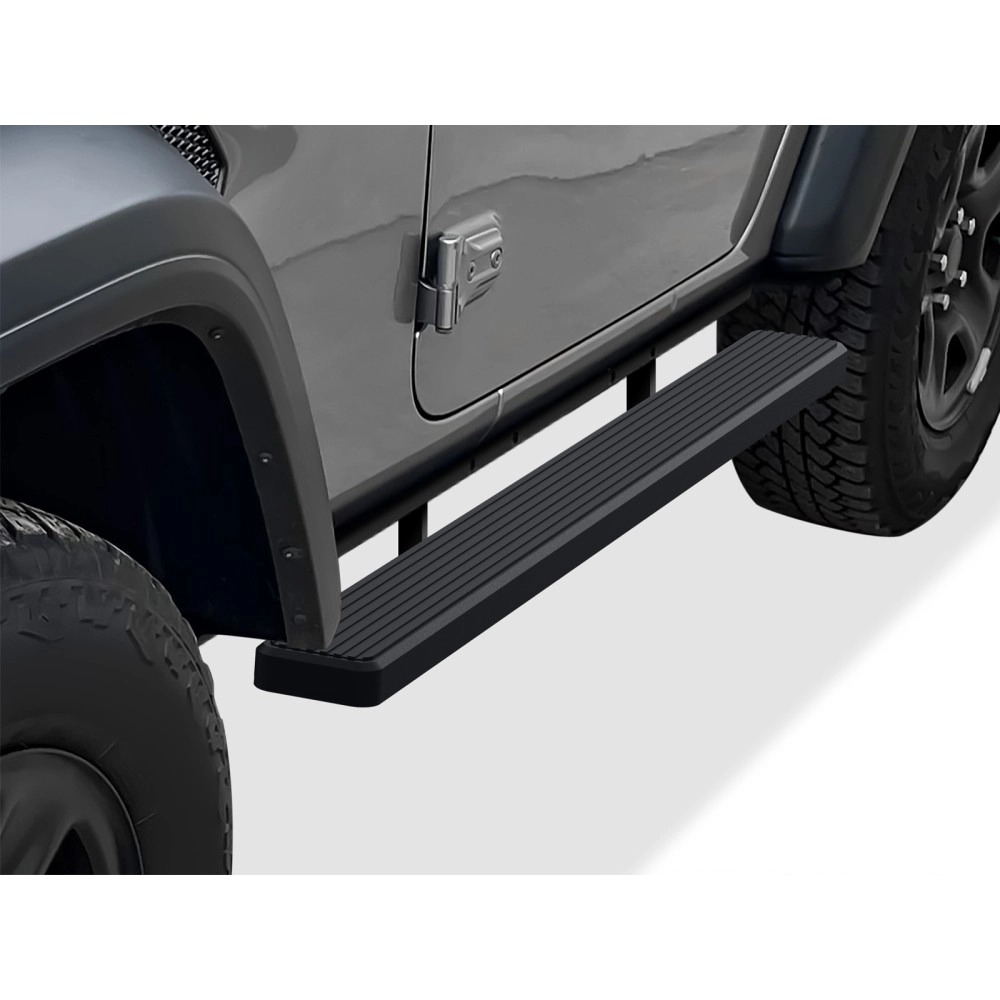APS IB10FAA6H - 6" iStep Style Door-to-Door Black Stainless Steel Side Steps