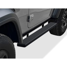 APS IB10FAA6H - 6" iStep Style Door-to-Door Black Stainless Steel Side Steps
