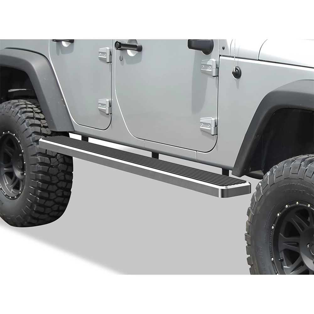 APS IB10FAJ7A - 6" iStep Style Door-to-Door Hairline Stainless Steel Side Steps