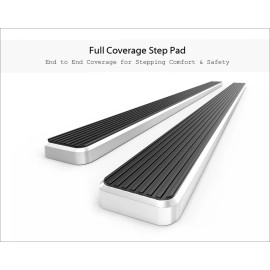 APS IB10FAJ7A - 6" iStep Style Door-to-Door Hairline Stainless Steel Side Steps