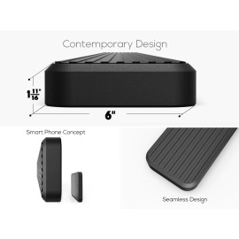 APS IB10FBG7B - 6" iStep Style Door-to-Door Black Stainless Steel Side Steps