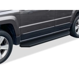 APS IB10PAI2J - Flat Style Door-to-Door Black Stainless Steel Running Boards