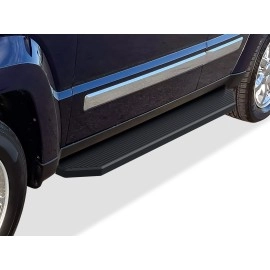 APS IB10PBA9J - Flat Style Door-to-Door Black Stainless Steel Running Boards
