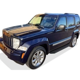 APS IB10PBA9J - Flat Style Door-to-Door Black Stainless Steel Running Boards