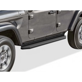 APS IB10RAA1H - Flat Style Door-to-Door Black Stainless Steel Running Boards