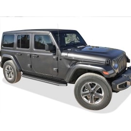 APS IB10RAA1Y - Flat Style Door-to-Door Polished Stainless Steel Running Boards