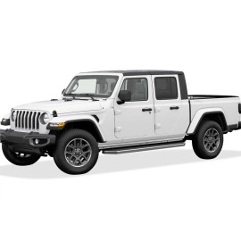 APS IB10RAA5Y - Flat Style Door-to-Door Polished Stainless Steel Running Boards