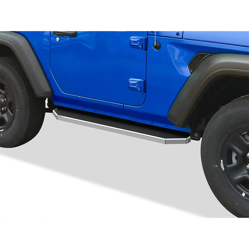 APS IB10RAA6Y - Flat Style Door-to-Door Polished Aircraft Aluminum Running Boards