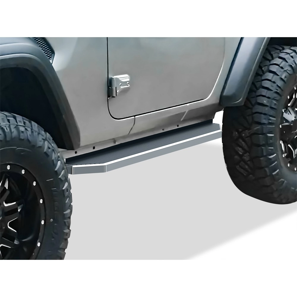 APS IB10RAJ6Y - Flat Style Door-to-Door Polished Stainless Steel Running Boards