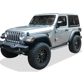 APS IB10RAJ6Y - Flat Style Door-to-Door Polished Stainless Steel Running Boards