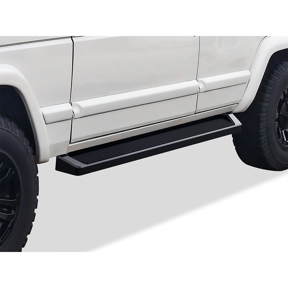 APS IB10RBA7B - 6" iRunning Board Door-to-Door Black Aircraft Aluminum Running Boards
