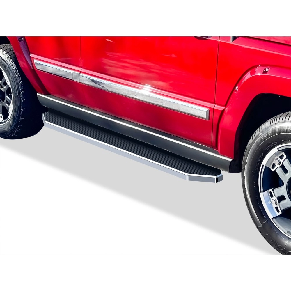 APS IB10RIF3Y - Flat Style Door-to-Door Polished Stainless Steel Running Boards