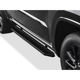 APS IB10RIF4H - Flat Style Door-to-Door Black Stainless Steel Running Boards
