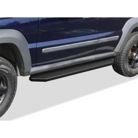 APS IB10RJH1H - Flat Style Door-to-Door Black Stainless Steel Running Boards