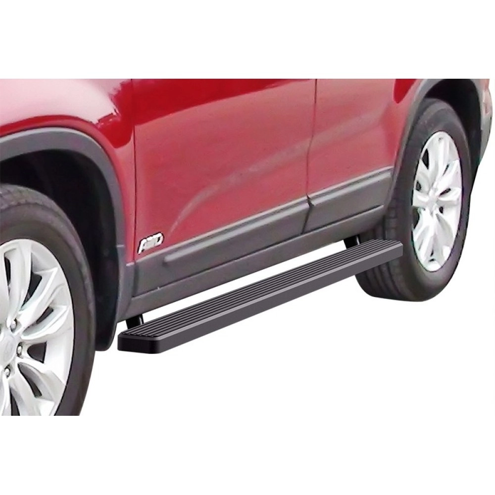 APS IB11DBG2B - 4" iStep Style Door-to-Door Black Aircraft Aluminum Side Steps