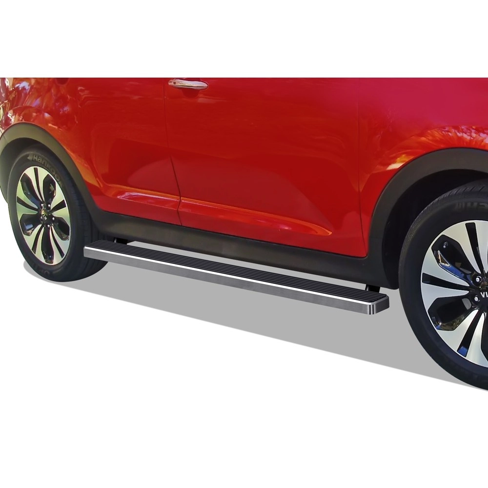 APS IB11DCC8A - 4" iStep Style Door-to-Door Hairline Aircraft Aluminum Side Steps