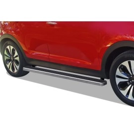 APS IB11DCC8A - 4" iStep Style Door-to-Door Hairline Aircraft Aluminum Side Steps