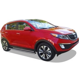 APS IB11DCC8A - 4" iStep Style Door-to-Door Hairline Aircraft Aluminum Side Steps