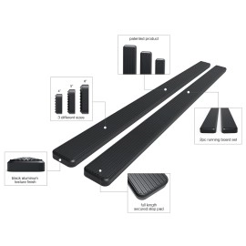 APS IB11DCC8B - 4" iStep Style Door-to-Door Black Aircraft Aluminum Side Steps