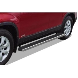 APS IB11EBG2A - 5" iStep Style Door-to-Door Hairline Stainless Steel Side Steps