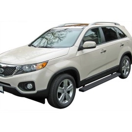 APS IB11EBG2B - 5" iStep Style Door-to-Door Black Stainless Steel Side Steps