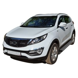 APS IB11ECC8B - 5" iStep Style Door-to-Door Black Stainless Steel Side Steps