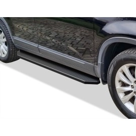 APS IB11RBG2H - Flat Style Door-to-Door Black Stainless Steel Running Boards