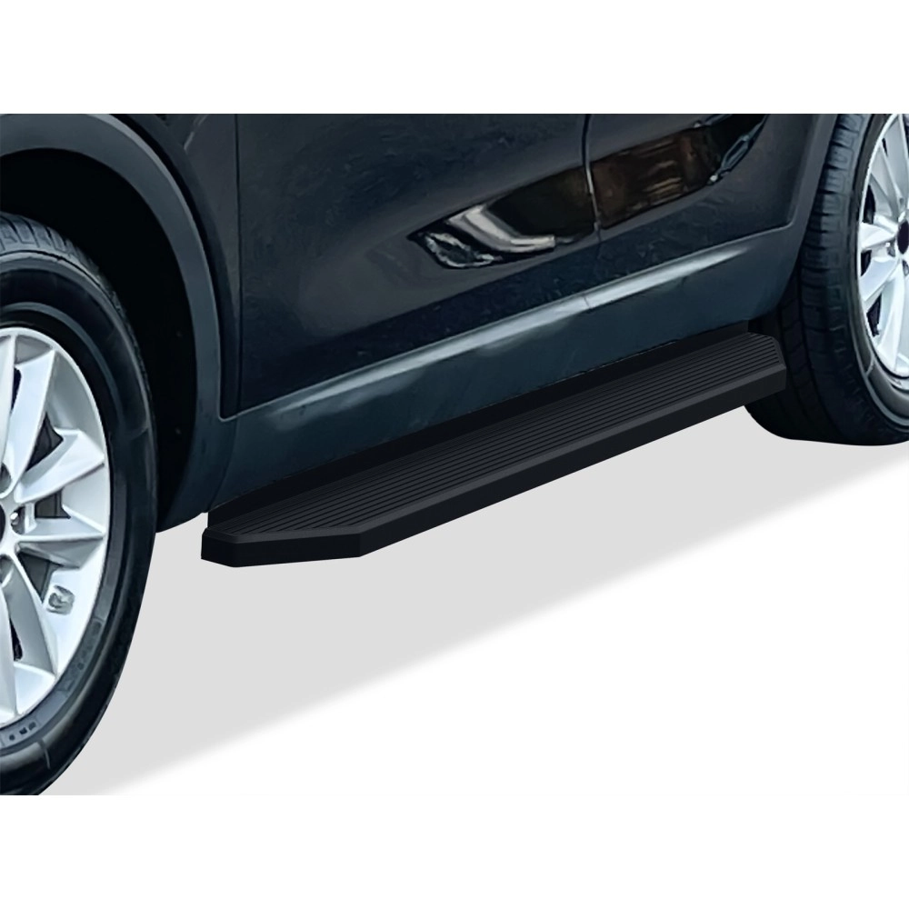 APS IB11RCC9H - Flat Style Door-to-Door Black Stainless Steel Running Boards