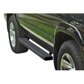 APS IB14DAB8B - 4" iStep Style Door-to-Door Black Aircraft Aluminum Side Steps