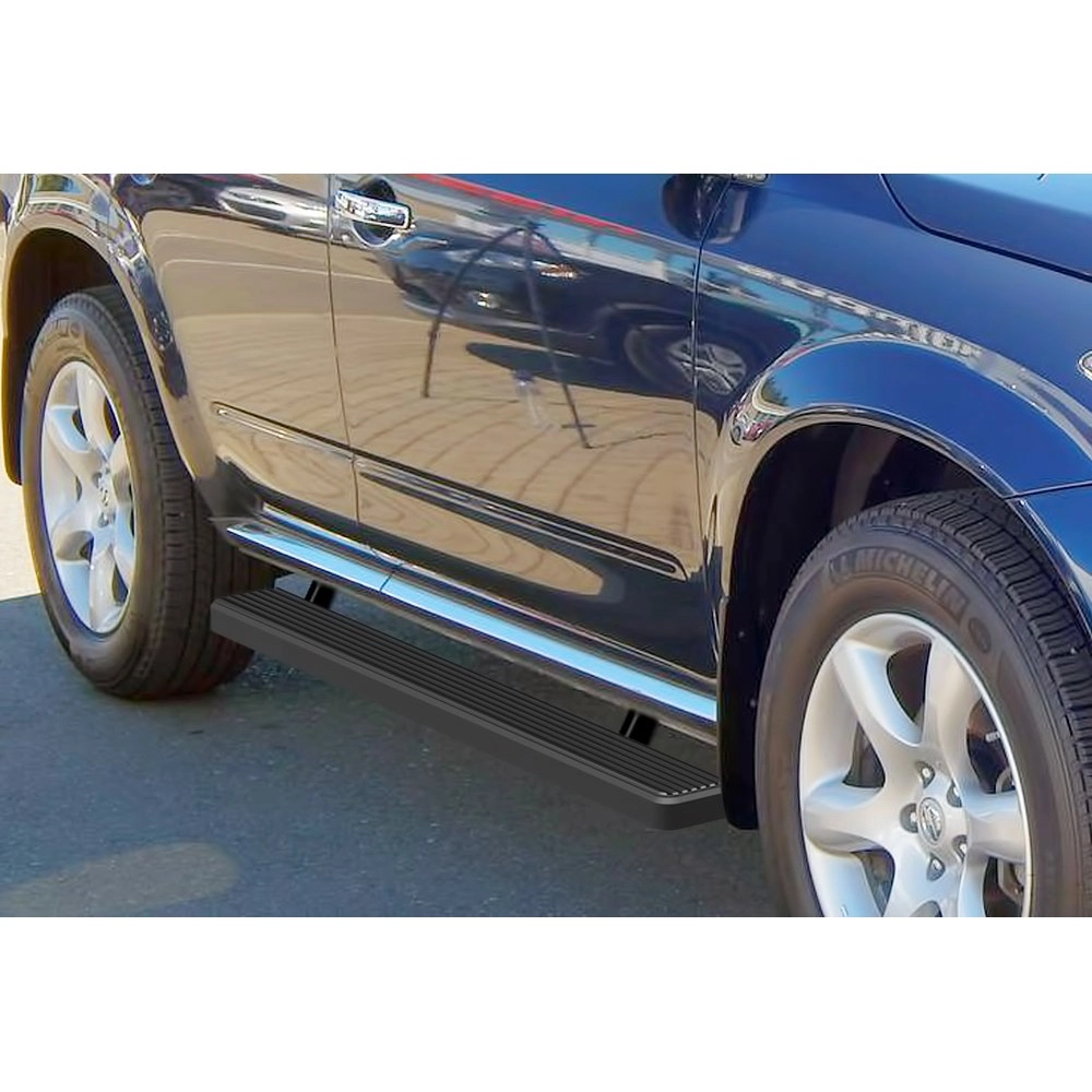 APS IB14DJH3B - 4" iStep Style Door-to-Door Black Aircraft Aluminum Side Steps