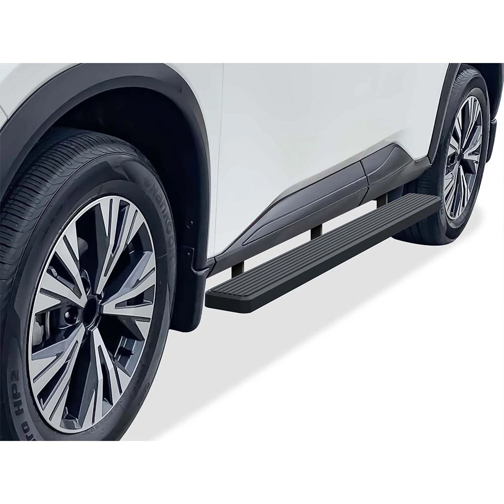 APS IB14FCF9B - 6" iStep Style Door-to-Door Black Stainless Steel Side Steps