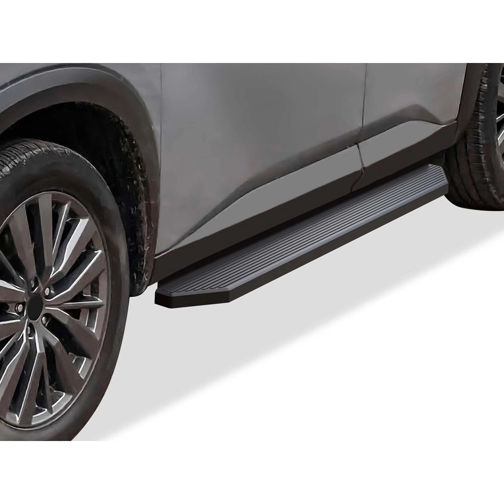 APS IB14RAH1H - Flat Style Door-to-Door Black Stainless Steel Running Boards