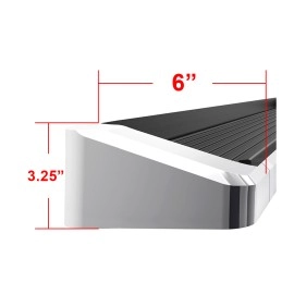 APS IB14RBB5A - 6" iRunning Board Door-to-Door Polished Aircraft Aluminum Running Boards