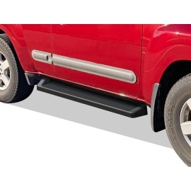 APS IB14RBB8B - 6" iRunning Board Door-to-Door Black Aircraft Aluminum Running Boards