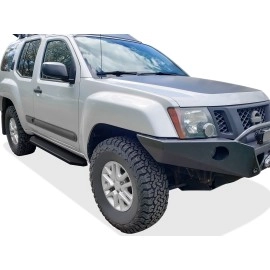 APS IB14RBB8H - Flat Style Door-to-Door Black Stainless Steel Running Boards