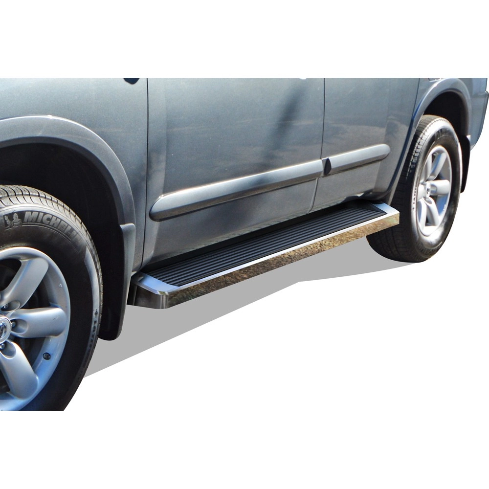 APS IB14RIE1A - 6" iRunning Board Door-to-Door Polished Aircraft Aluminum Running Boards