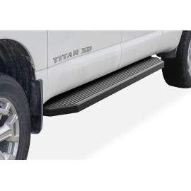 APS IB14RIE1H - Flat Style Door-to-Door Black Stainless Steel Running Boards