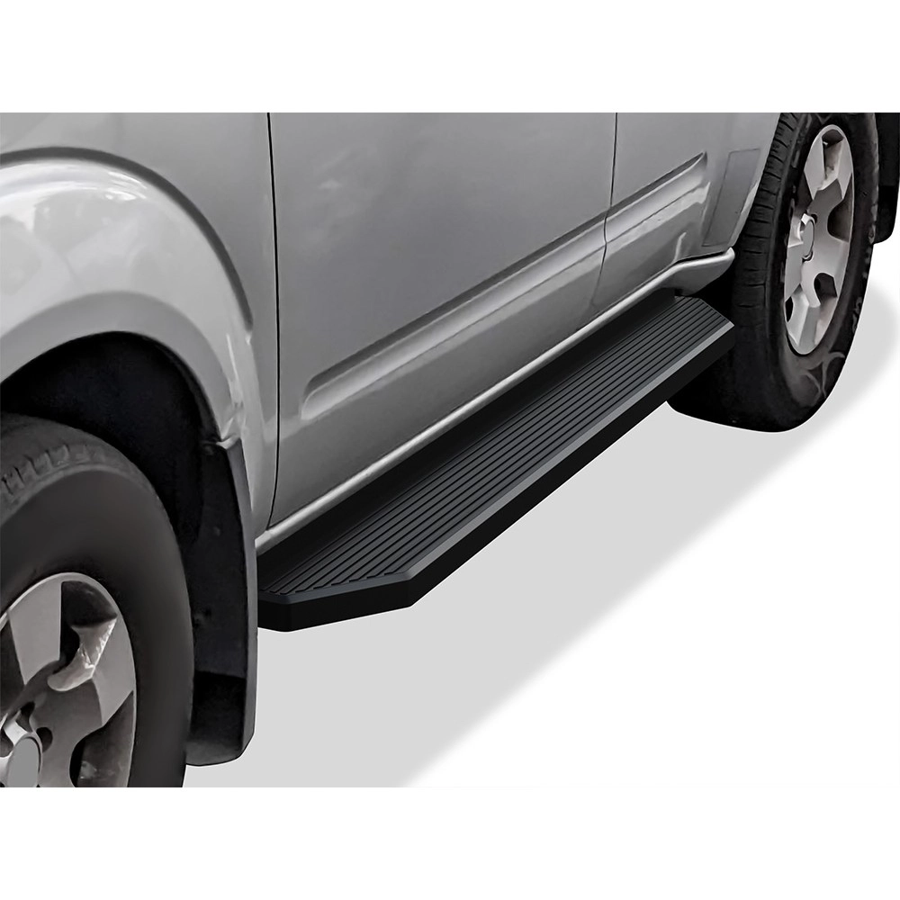 APS IB14RIE2H - Flat Style Door-to-Door Black Aircraft Aluminum Running Boards