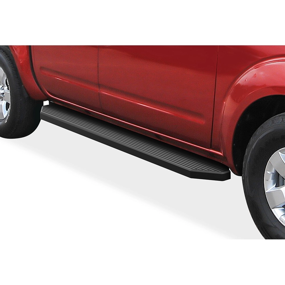 APS IB14RJI5H - Flat Style Door-to-Door Black Stainless Steel Running Boards