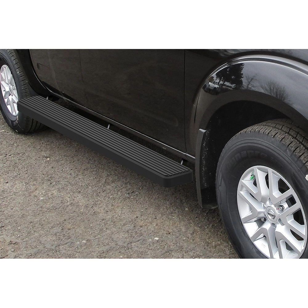 APS IB14SJI5SH - 6" iStep Style  Wheel-to-Wheel Black Stainless Steel Side Steps