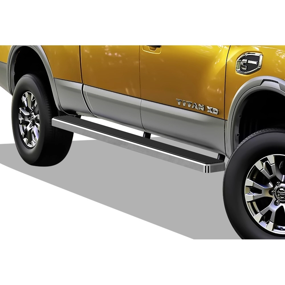 APS IB14WJE0LC - 5" iStep Style  Wheel-to-Wheel Hairline Stainless Steel Side Steps