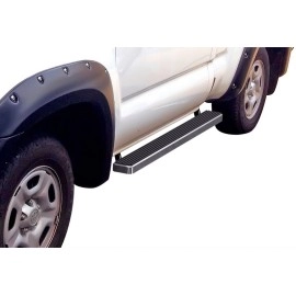 APS IB20DAD0A - 4" iStep Style Door-to-Door Hairline Aircraft Aluminum Side Steps